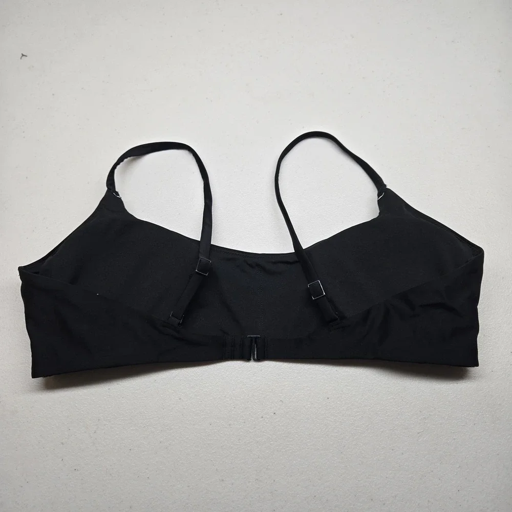 Aerie Women Bra XL‎ Black Scoop Adjustable Strap Bralette Wireless